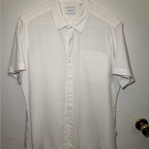 7 Diamonds Men's White Short-Sleeve Button-Down Shirt